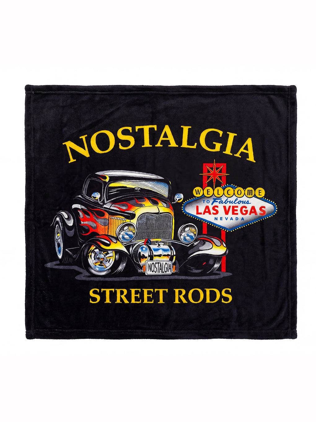 Large Nostalgia Street Rods Logo Throw Blanket